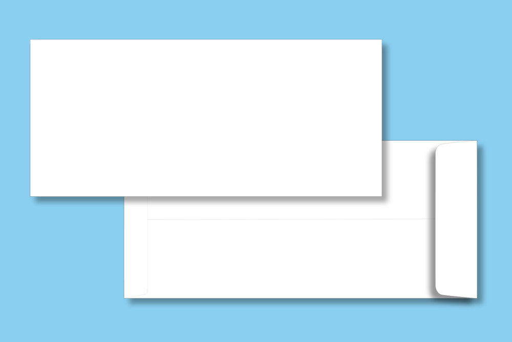 # 10 White 75 GSM Plain Envelope Size : 241x108mm (9.5 x 4.25 Inches) Pack of 100 ME-432