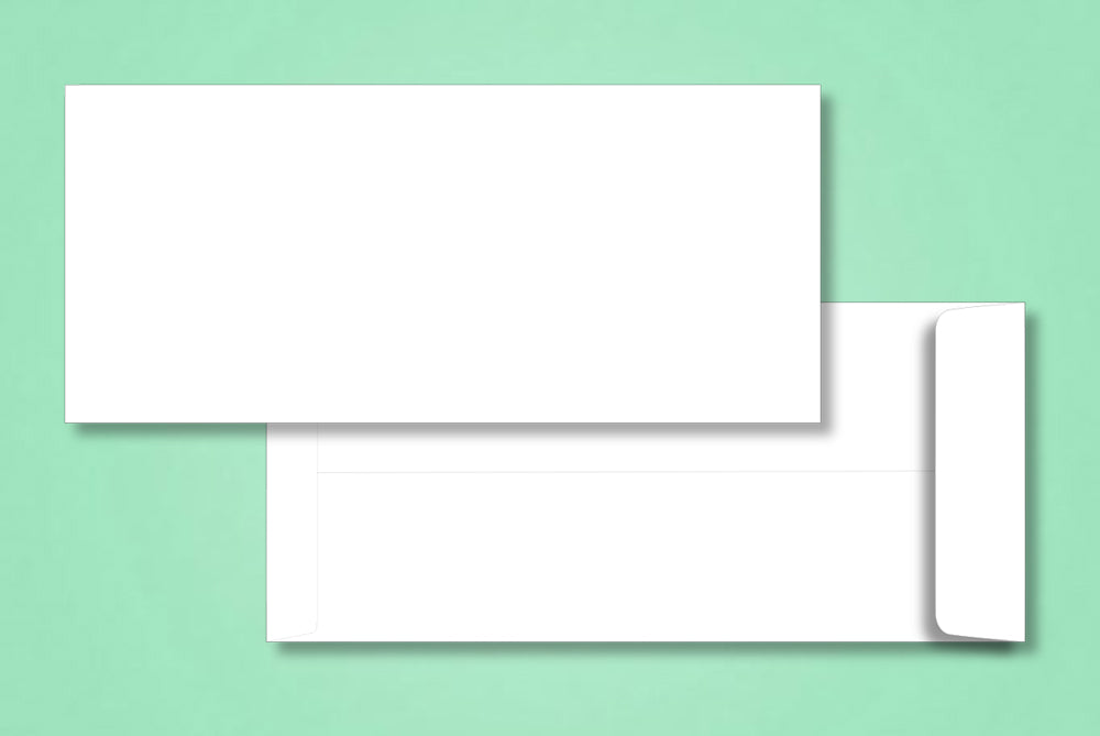 # 10 White 100 GSM Plain Envelope Size : 241x108mm (9.5 x 4.25 Inches) Pack of 100 ME-435