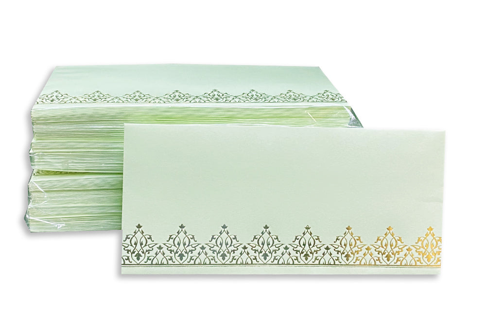 Pastel Colour Gold Foil Border Gift Envelope Size : 7x3.25 Inches Pack of 25 Envelope ME-00665