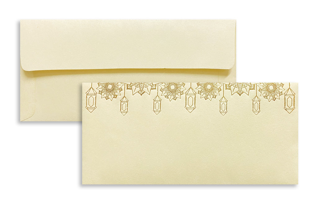 Pastel Colour Gold Foil Border Gift Envelope Size : 7x3.25 Inches Pack of 25 Envelope ME-00667
