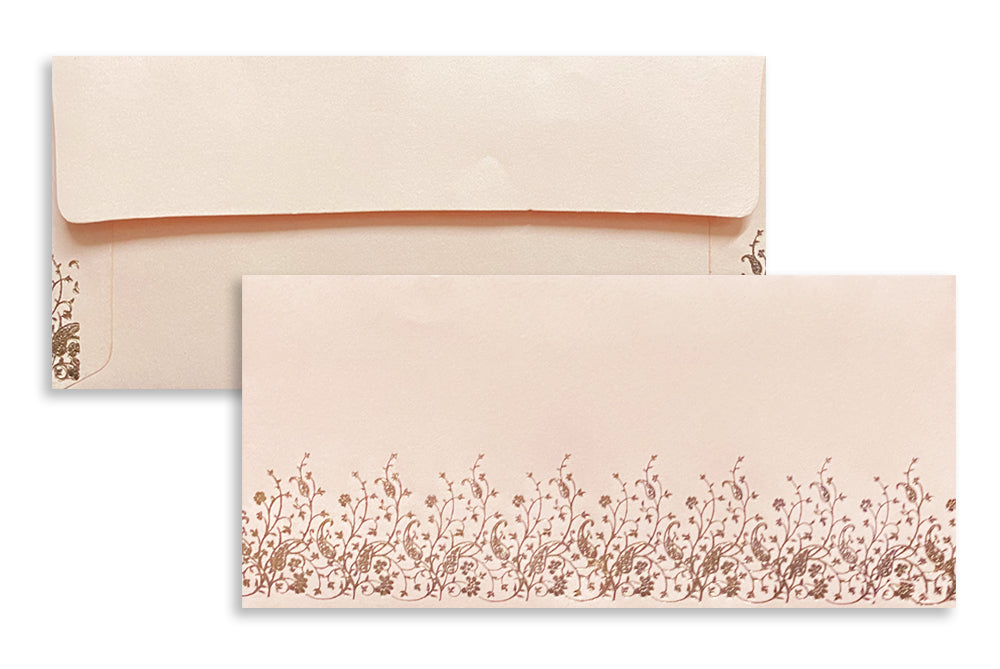 Pastel Colour Gold Foil Border Gift Envelope Size : 7x3.25 Inches Pack of 25 Envelope ME-00668