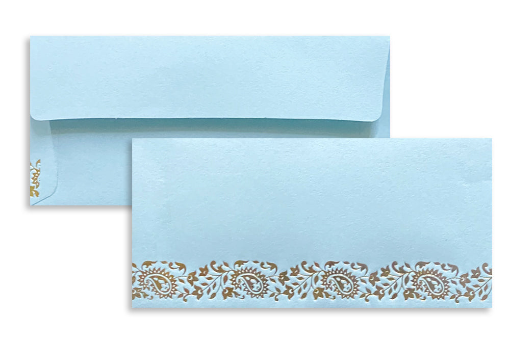 Pastel Colour Gold Foil Border Gift Envelope Size : 7x3.25 Inches Pack of 25 Envelope ME-00669