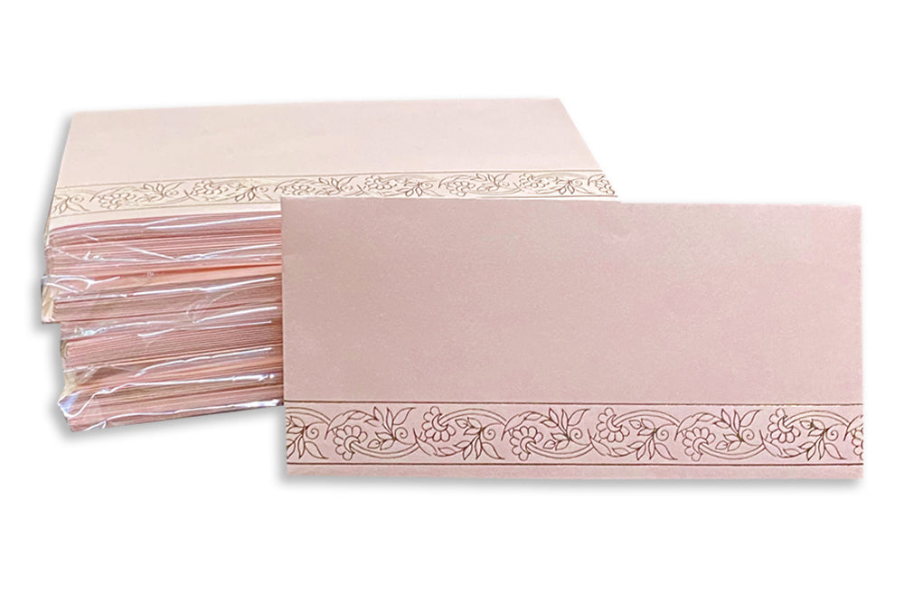 Pastel Colour Gold Foil Border Gift Envelope Size : 7x3.25 Inches Pack of 25 Envelope ME-00671