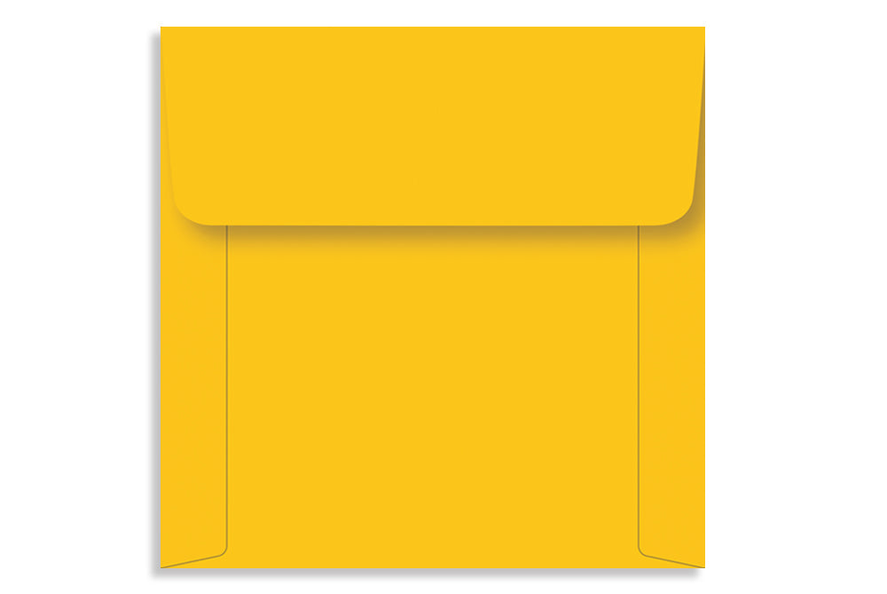 Bright Yellow 15.24 x 15.24cm (6" x 6") 120 GSM Thick Pack of 50 Envelope SKU : ME-561