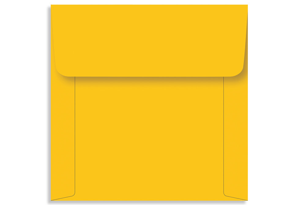 Bright Yellow 18.73 x 18.73cm (7.375" x 7.375") Square 120 GSM Thick Pack of 50 Envelope SKU : ME-565