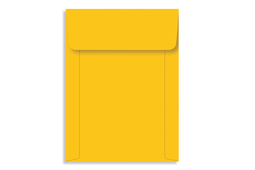 Bright Yellow 19.05 x 13.97cm (7.5" x 5.5") VERTICAL 120 GSM Thick Pack of 50 Envelope SKU : ME-567