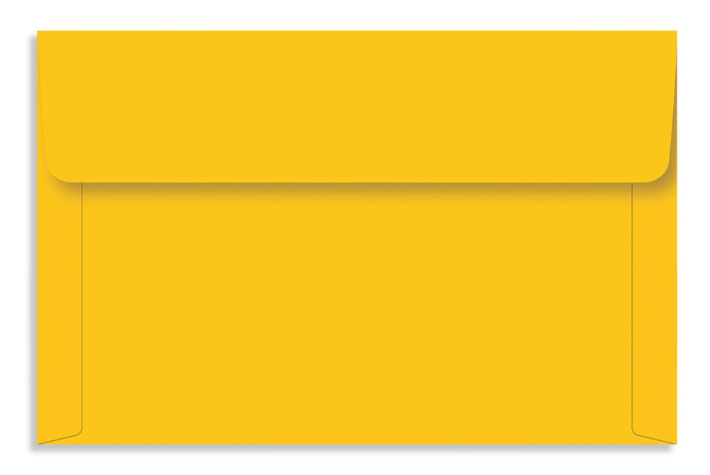 Bright Yellow 21.59 x 13.97 cm ( 8.5" x 5.5") 120 GSM Thick Pack of 50 Envelope SKU : ME-575