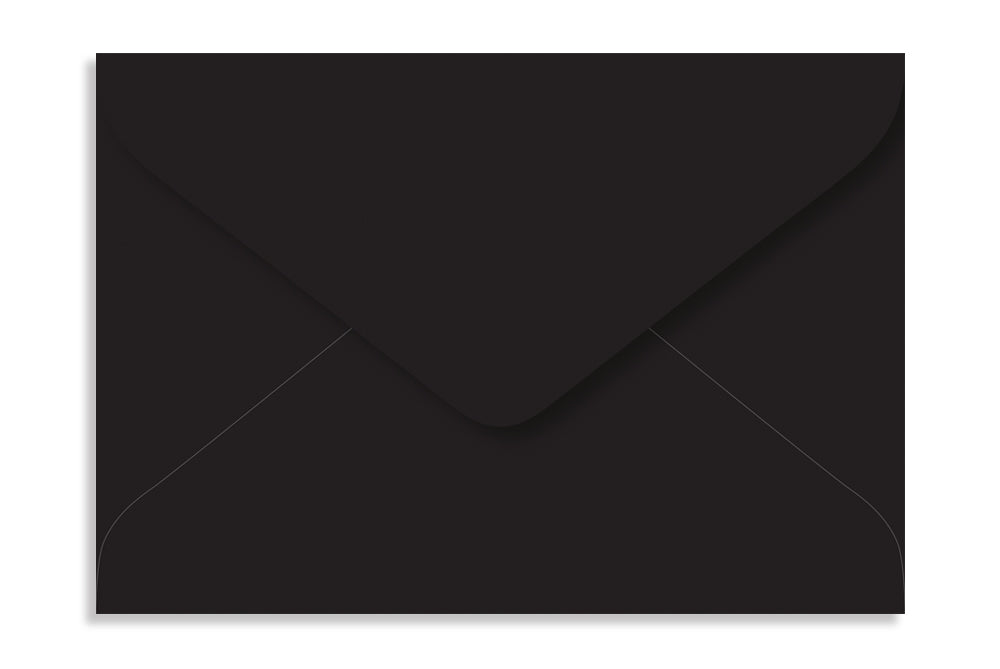 Jet Black 16.51 x 11.43cm (6.5" x 4.5") 120 GSM Thick Pack of 50 Envelope SKU : ME-642
