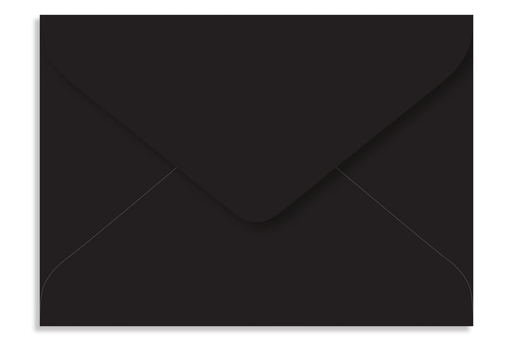Jet Black 19.68 x 14.60cm (7.75" x 5.75") 120 GSM Thick Pack of 50 Envelope SKU : ME-652