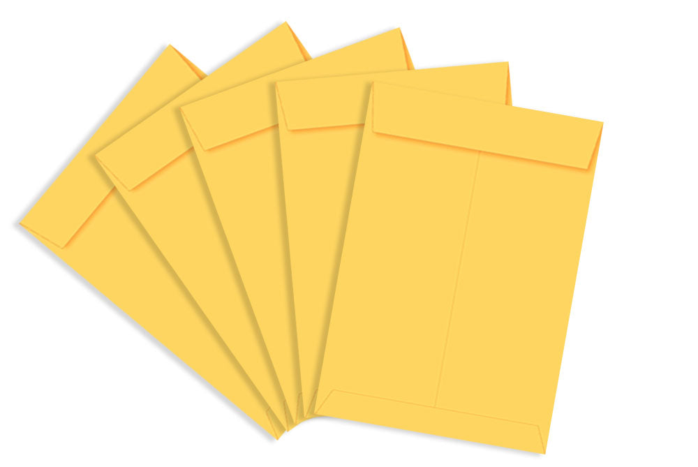 Laminated Yellow Paper Legal Size Envelope Ideal For Home Office Secure Mailing | Poly Laminated inside | 14" x 9.75" inch (Pack of 50) SKU : 805