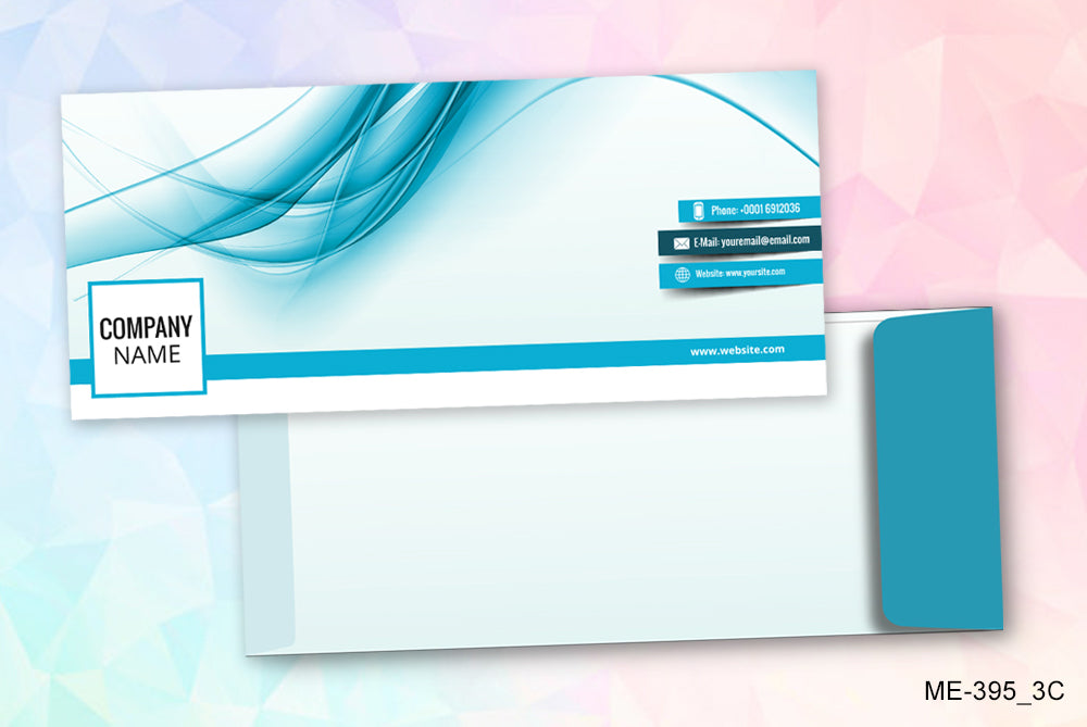 #10 Size : 9.5 x 4.125 Multi Colour Print 100 GSM Office Envelope 100 Piece Orientation : Vertical ME-395