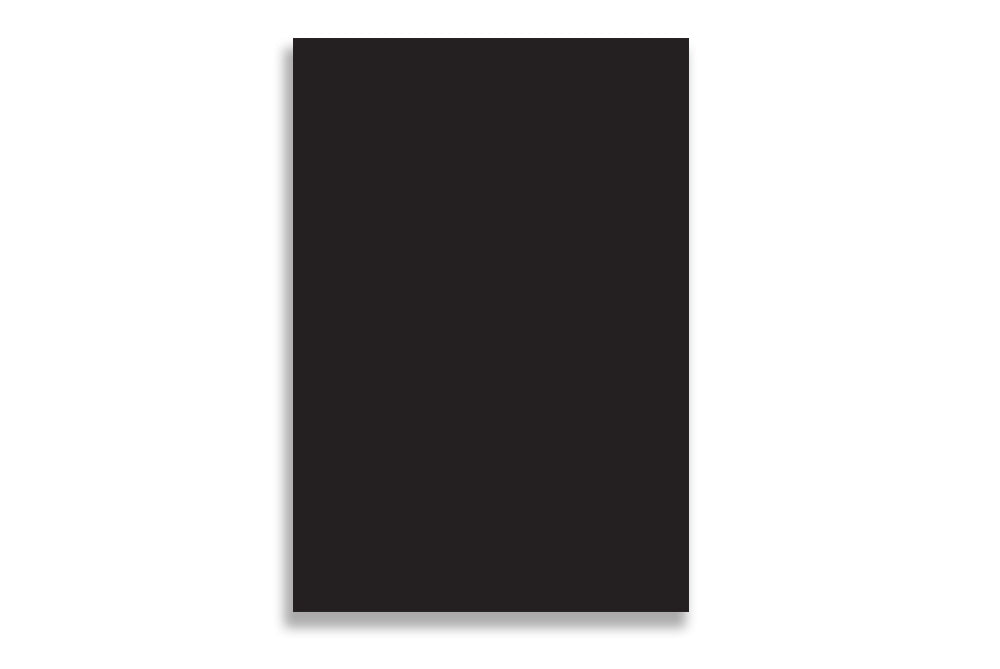 Jet Black 24.13 cm x 16.51 cm (9.5" x 6.5") 120 GSM Thick Pack of 50 SKU : ME-770