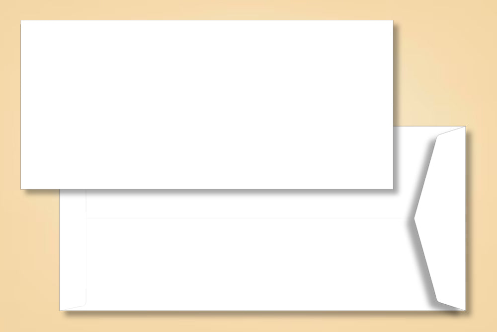 White 75 GSM Plain Envelope  Size : 279 x 127 mm (11 x 5 Inches) Pack of 100 ME-433