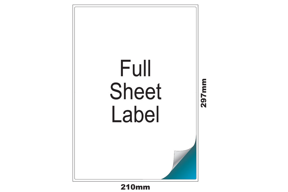 Premium Pre-Cut & Self-Adhesive Labels for Inkjet,Laser & Copier A4 Size - 1 UP-100 Sheets ME-304