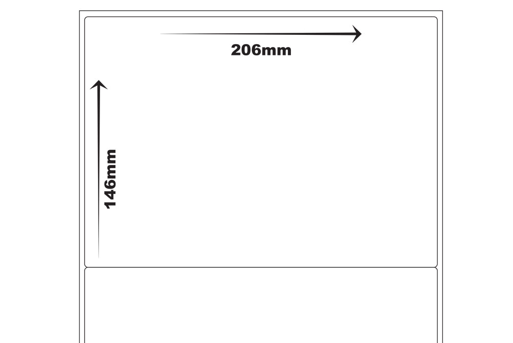 Premium Pre-Cut & Self-Adhesive Labels for Inkjet,Laser & Copier A4 Size - 2 UP-100 Sheets ME-305