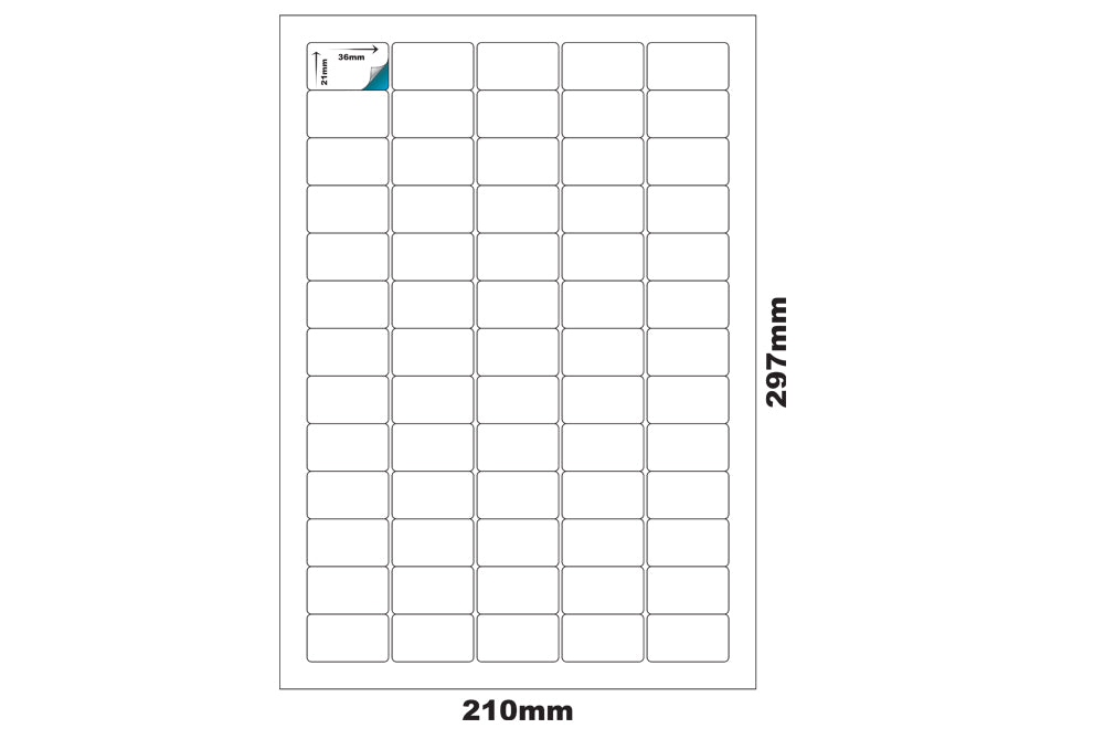 Premium Pre-Cut & Self-Adhesive Labels for Inkjet,Laser & Copier A4 Size - 65 UP-100 Sheets ME-311
