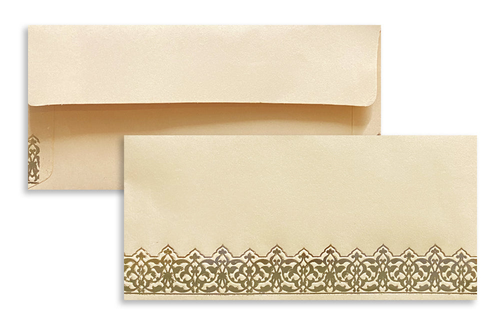 Pastel Colour Gold Foil Border Gift Envelope Size : 7x3.25 Inches Pack of 25 Envelope ME-00664