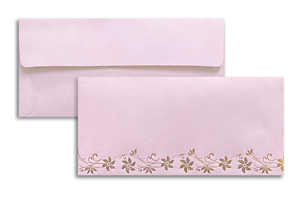 Pastel Colour Gold Foil Border Gift Envelope Size : 7x3.25 Inches Pack of 25 Envelope ME-00666