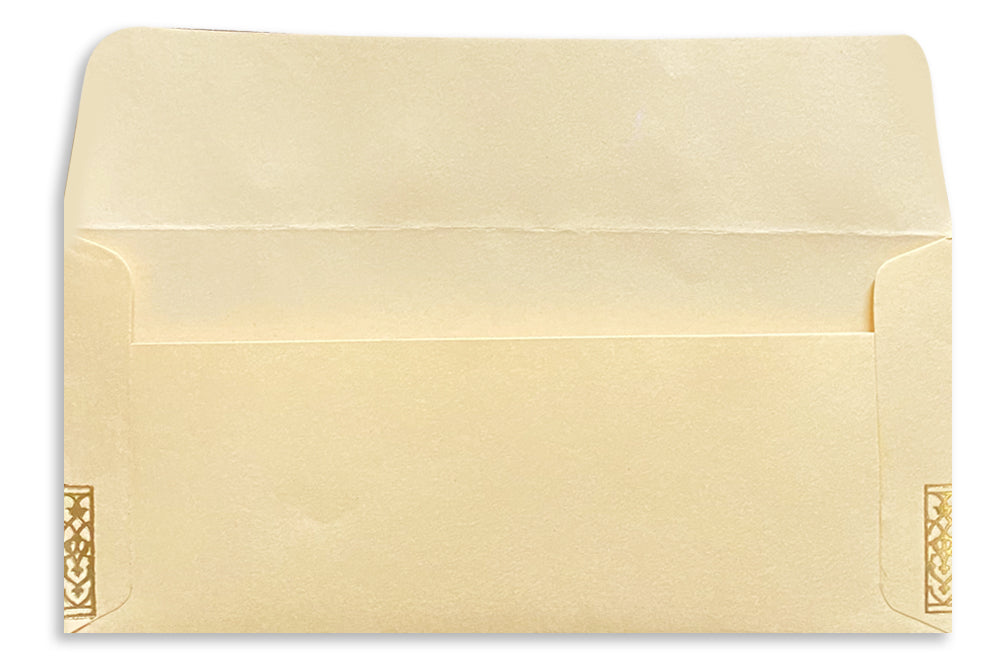 Pastel Colour Gold Foil Border Gift Envelope Size : 7x3.25 Inches Pack of 25 Envelope ME-00670