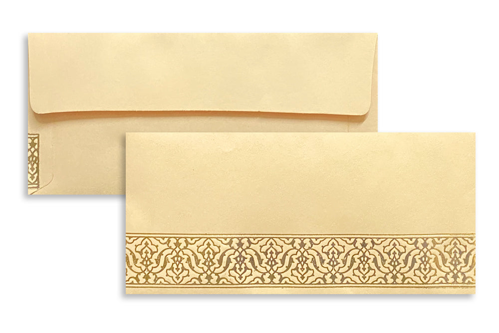 Pastel Colour Gold Foil Border Gift Envelope Size : 7x3.25 Inches Pack of 25 Envelope ME-00670