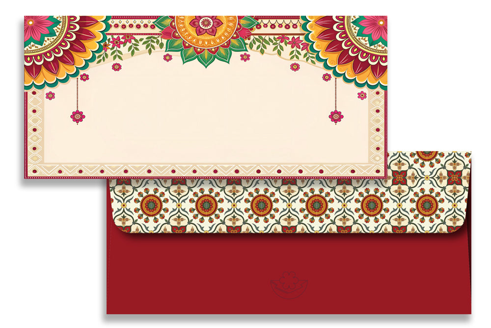Digital Prints Gift Envelope Size : 7.25 x 3.25 Inch Pack of 10 Envelope ME-01077