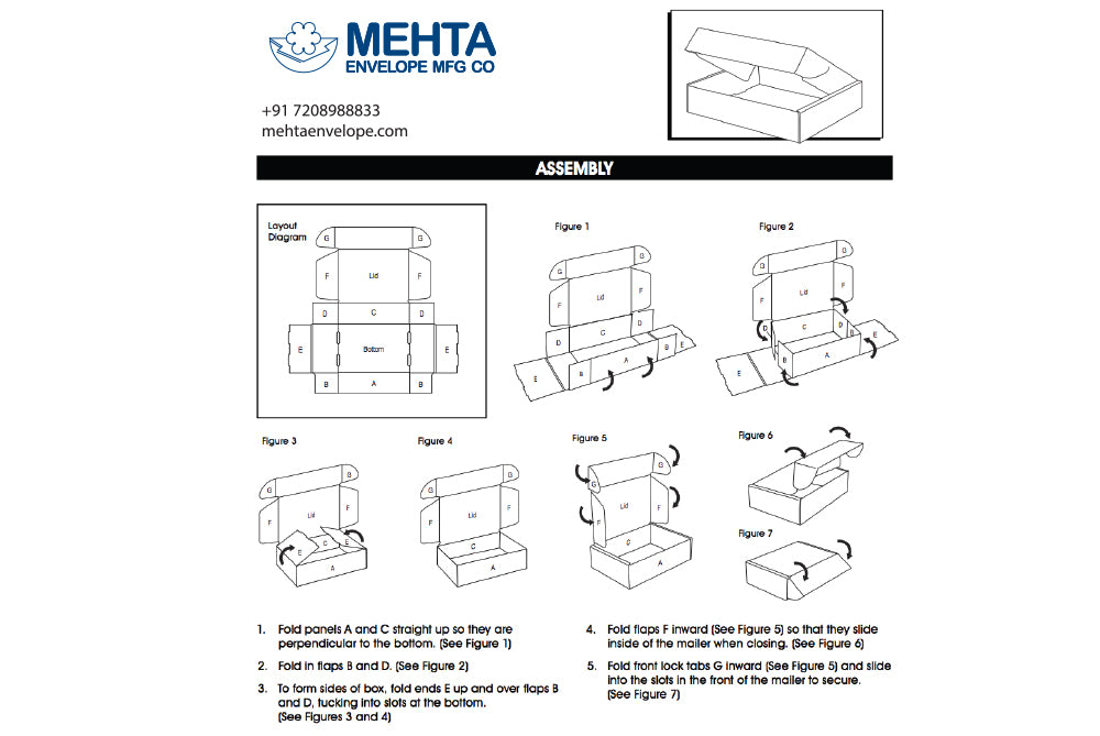 Kraft Tab Locking Literature Mailers Size : 8 x 8 x 2.75,  450 GSM  Pack of 100,  SKU : ME-338