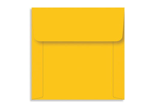 Bright Yellow  13.97 x 13.97cm (5.5" x 5.5") Square 120 GSM Thick Pack of 50 Envelope SKU : ME-560