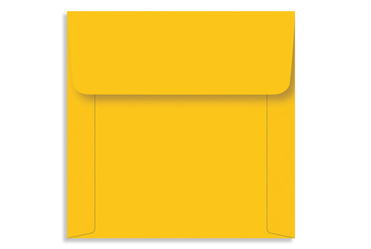 Bright Yellow 15.24 x 15.24cm (6" x 6") 120 GSM Thick Pack of 50 Envelope SKU : ME-561