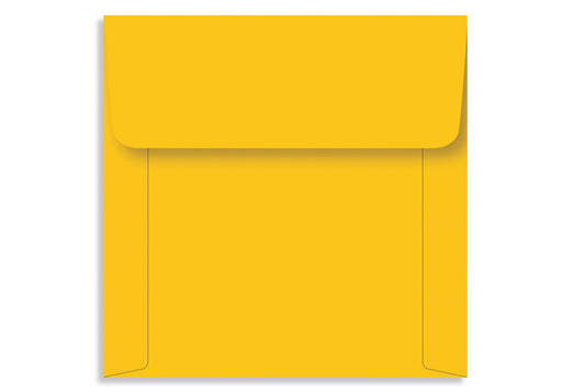 Bright Yellow 16.51 x 16.51cm (6.5" x 6.5") Square  120 GSM Thick Pack of 50 Envelope SKU : ME-563