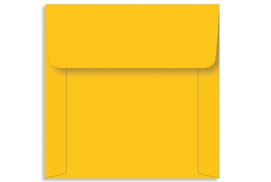 Bright Yellow 18.73 x 18.73cm (7.375" x 7.375") Square 120 GSM Thick Pack of 50 Envelope SKU : ME-565