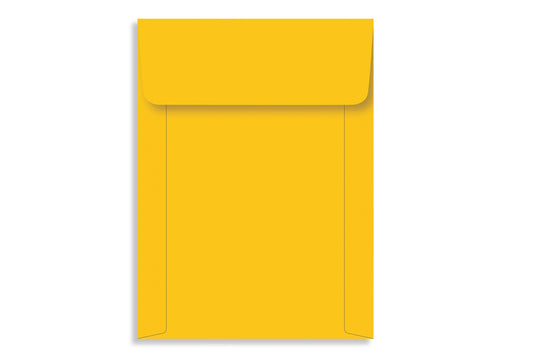 Bright Yellow 19.05 x 13.97cm (7.5" x 5.5") VERTICAL  120 GSM Thick Pack of 50 Envelope SKU : ME-567