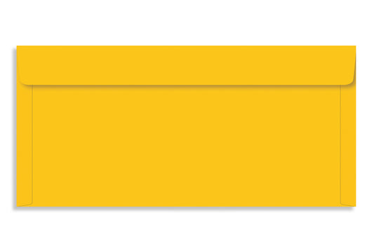 Bright Yellow 24.13 x 11.43cm (9.5" x 4.5") 120 GSM Thick Pack of 50 Envelope SKU : ME-571