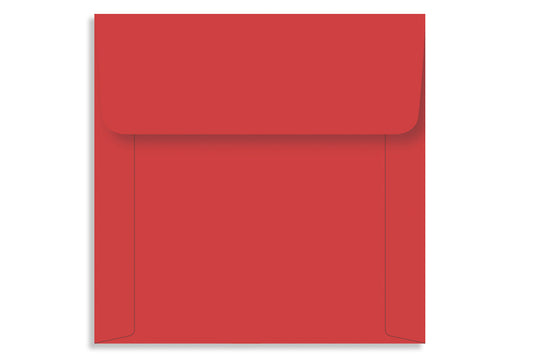 Real Red  16.51 x 16.51cm (6.5" x 6.5") Square 120 GSM Thick Pack of 50 Envelope SKU : ME-603
