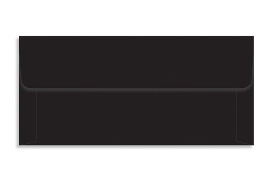 Jet Black  17.75 x 8.2 cm (7" x 3.250")  120 GSM Thick Pack of 50 Envelope SKU : ME-638