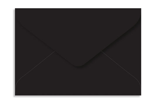 Jet Black 16.51 x 11.43cm (6.5" x 4.5")  120 GSM Thick Pack of 50 Envelope SKU : ME-642