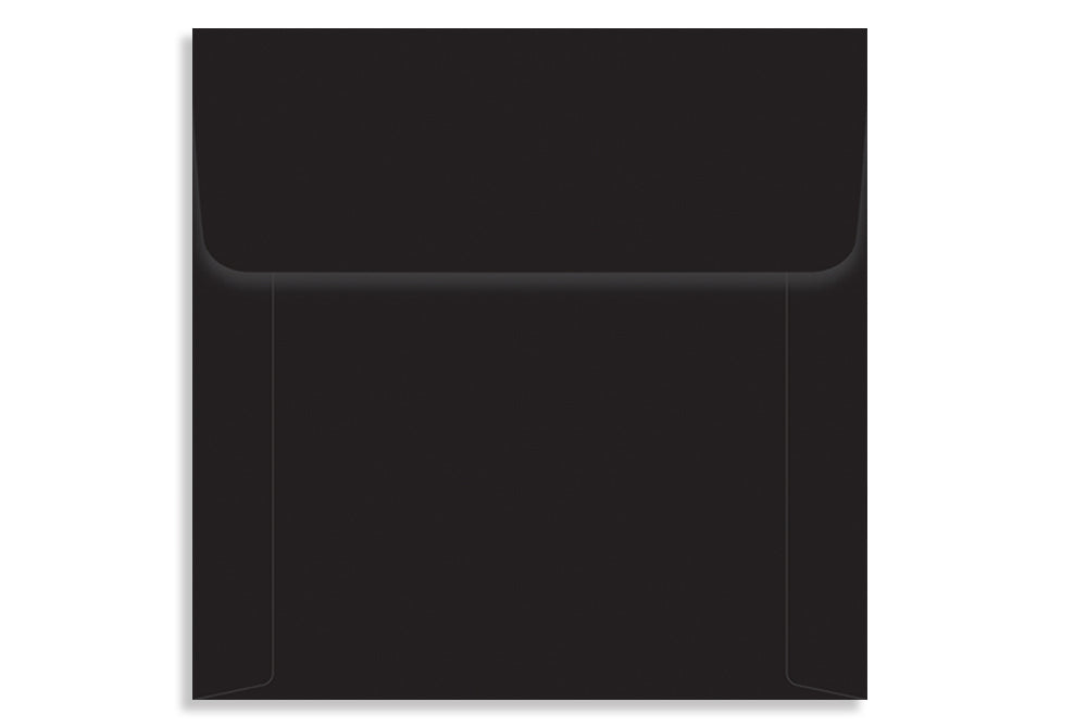 Jet Black 16.51 x 16.51cm (6.5" x 6.5") Square 120 GSM Thick Pack of 50 Envelope SKU : ME-643