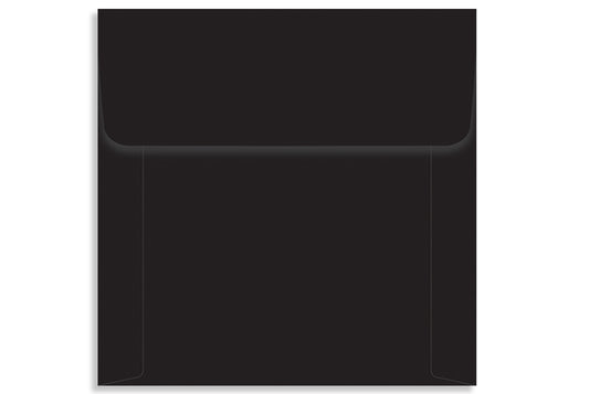 Jet Black  18.73 x 18.73cm (7.375" x 7.375") Square 120 GSM Thick Pack of 50 Envelope SKU : ME-645