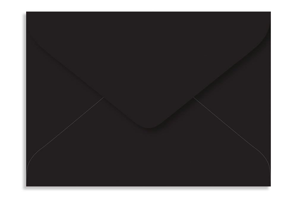 Jet Black 19.05 x 13.97cm (7.5" x 5.5") 120 GSM Thick Pack of 50 Envelope SKU : ME-646