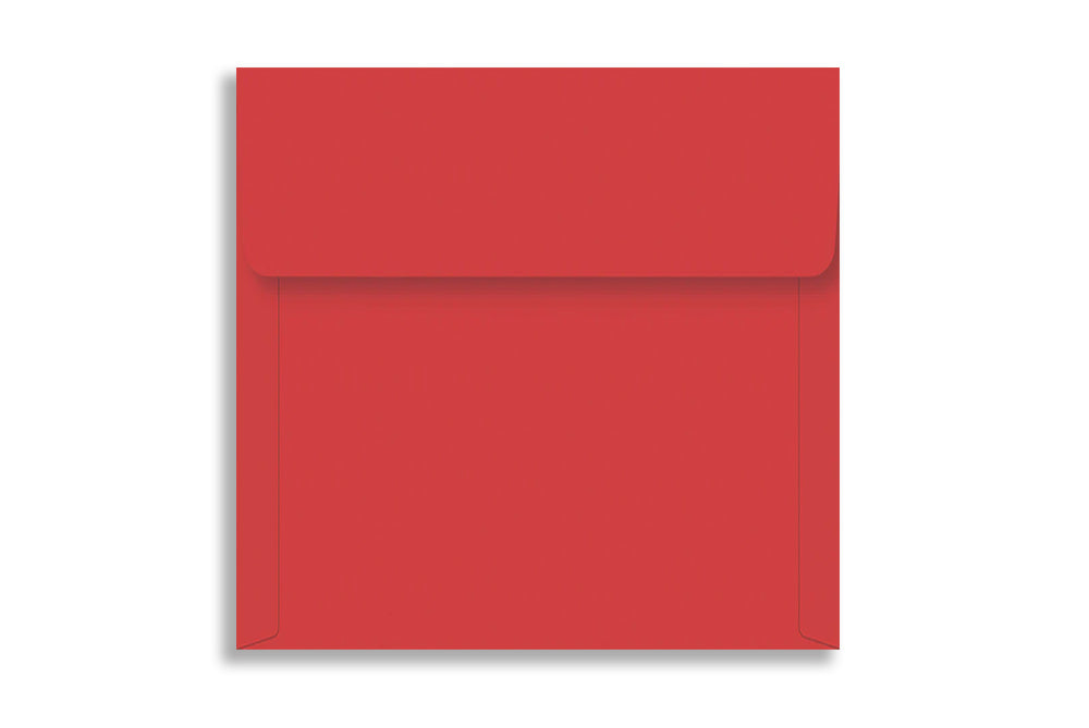 Real Red 14.6 cm x 14.6 cm  (5.75" x 5.75")  SQUARE  120 GSM Thick Pack of 50 SKU : ME-754