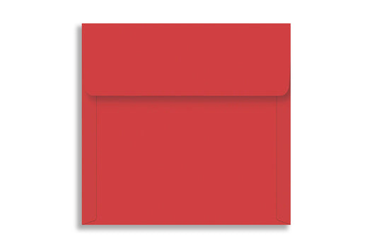 Real Red 14.6 cm x 14.6 cm  (5.75" x 5.75")  SQUARE  120 GSM Thick Pack of 50 SKU : ME-754
