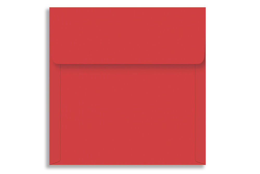 Real Red 17.14 cm x 17.14 cm  (6.75" x 6.75")  SQUARE 120 GSM Thick Pack of 50 SKU : ME-756