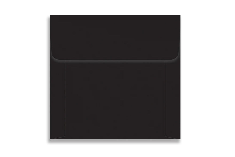 Jet Black  14.6 cm x 14.6 cm  (5.75" x 5.75")  SQUARE  120 GSM Thick Pack of 50 SKU : ME-774