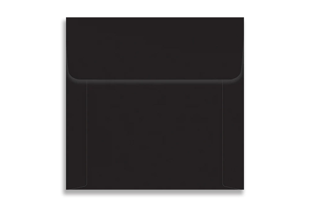 Jet Black 15.87 cm x 15.87 cm  (6.25" x6.25")  SQUARE  120 GSM Thick Pack of 50 SKU : ME-775