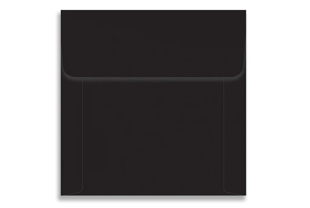 Jet Black 17.14 cm x 17.14 cm  (6.75" x 6.75")  SQUARE 120 GSM Thick Pack of 50 SKU : ME-776