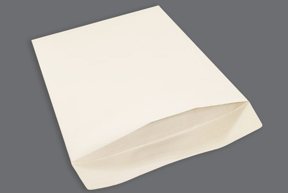 White Deep Knitted PREMIUM Cloth Lined Envelope Size : 12.25" x 10" (31.10 x 25.4 mm)  Pack of 25 Envelope SKU : 798