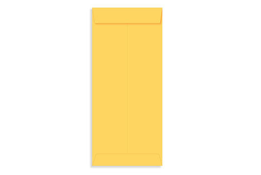 Laminated Yellow Paper Legal Size Envelope Ideal For Home Office Secure Mailing | Poly Laminated inside | 9" x 4.75" inch (Pack of 50) SKU : 801
