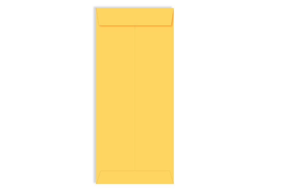 Laminated Yellow Paper Legal Size Envelope Ideal For Home Office Secure Mailing | Poly Laminated inside | 10.75" x 4.75" inch (Pack of 50) SKU : 802