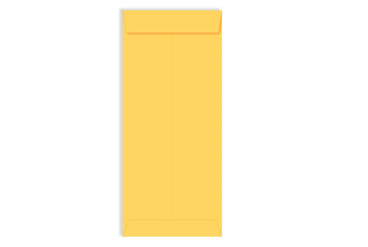 Laminated Yellow Paper Legal Size Envelope Ideal For Home Office Secure Mailing | Poly Laminated inside | 10.75" x 4.75" inch (Pack of 50) SKU : 802