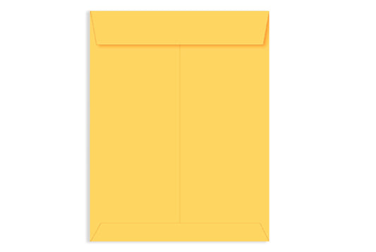 Laminated Yellow Paper Legal Size Envelope Ideal For Home Office Secure Mailing | Poly Laminated inside | 10" x 7.75" inch (Pack of 50) SKU : 803