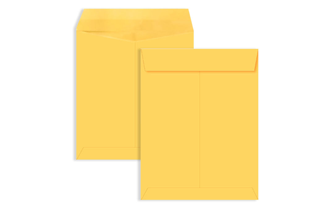 Laminated Yellow Paper Legal Size Envelope Ideal For Home Office Secure Mailing | Poly Laminated inside | 10" x 7.75" inch (Pack of 50) SKU : 803